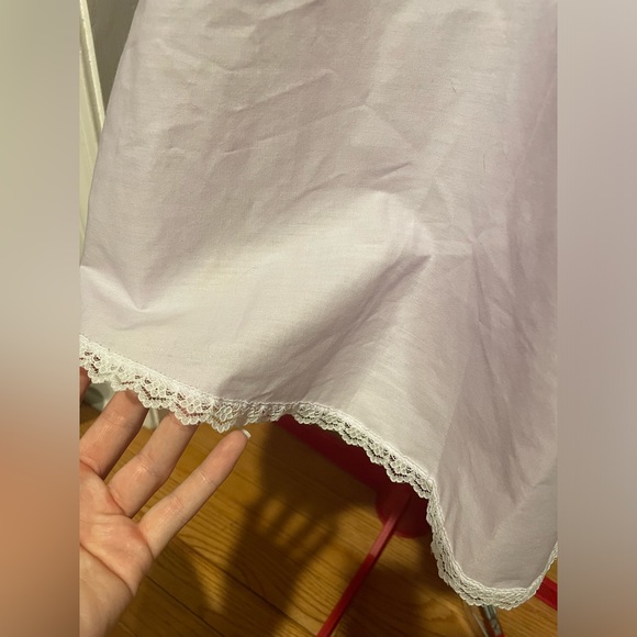 Gunne Sax 1970s Vintage Lavender Fit & Flare Sundress With Lace - Picture 8 of 10